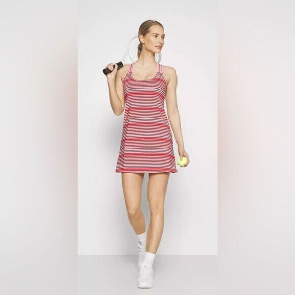 NWT EleVen Venus Williams Stripe Racer Back Dress Tennis Pickleball Size S - Picture 1 of 9